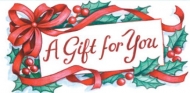 Ribbons & Holly Non-Folded Gift Certificate