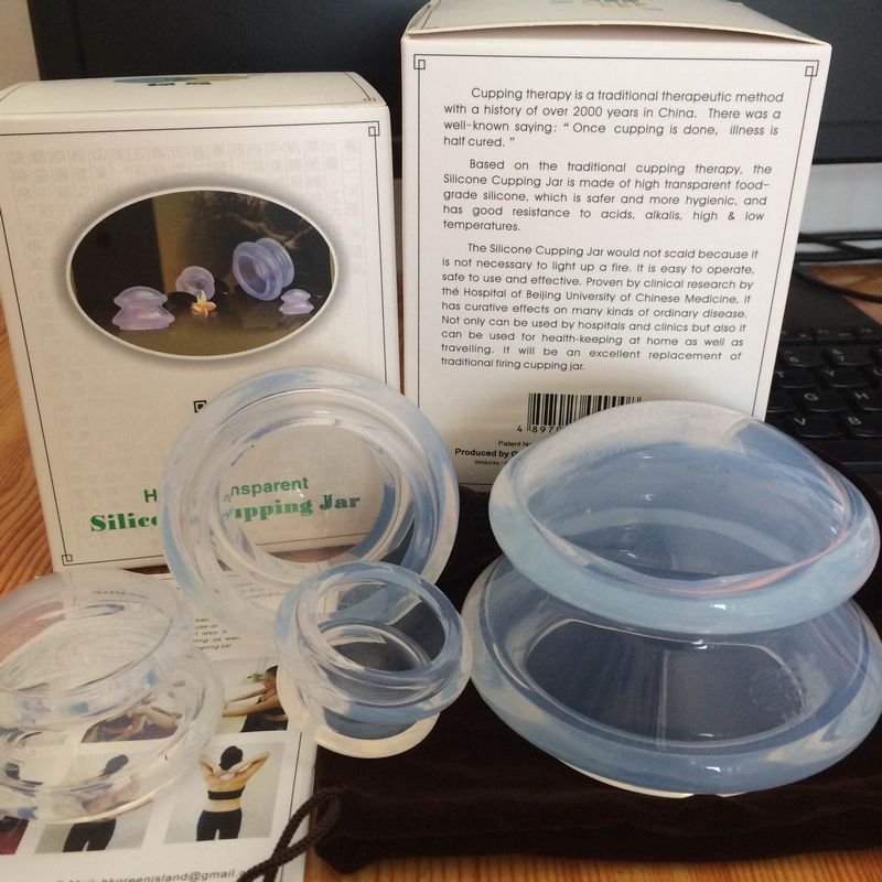 Clear Silicone Soft Cupping Set 4 PC Silicone Rubber Cupping Cups C1G