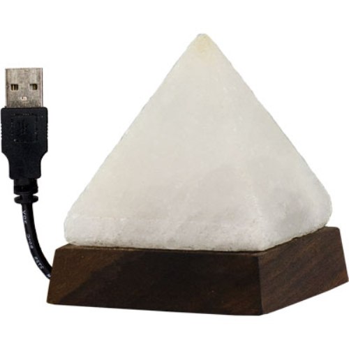 Salt Lamp with USB Cord & Led Light Pyramid - Salt & Selenite Lamps 35807