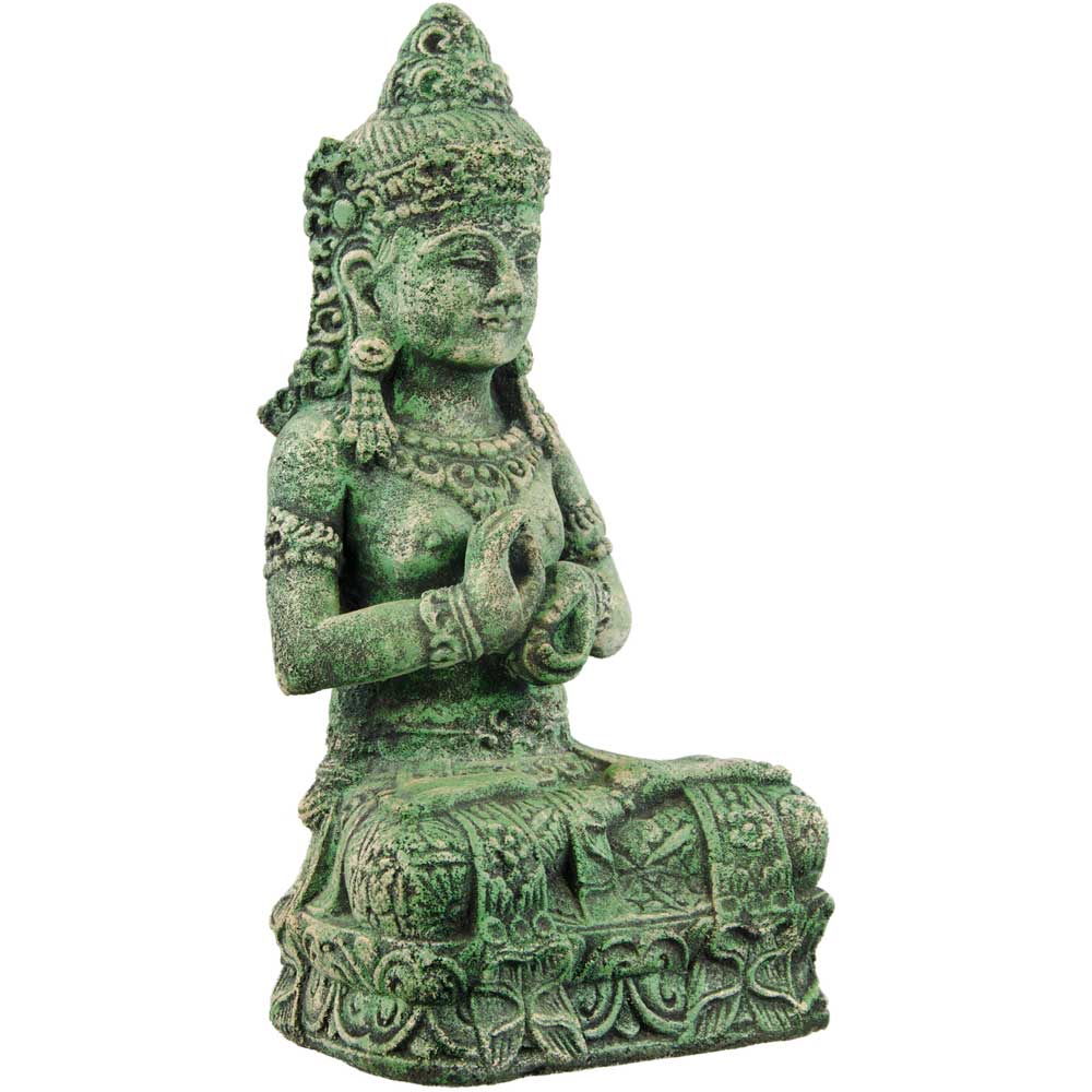 Volcanic Stone Statue Tara Green Fountains & Statues