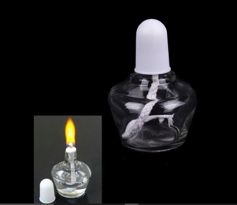 Durable Alcohol Burner Burning Lamp Clear Glass Lab Equipment Heating 60ml Alcohol Lamps