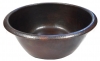 Hammered Aged Copper Pedicure Spa Bowl Matching Pop Up Drain