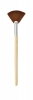 Fan Brush with Bamboo Handle & Matte Silver Ferrule; 7.1 inch