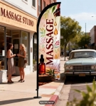 Massage Feather Flag with Pole