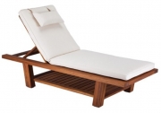 Living Earth Crafts Teak Chaise Lounger