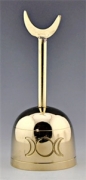 Triple Moon Brass Altar Bell