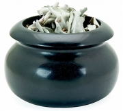 Black Stone Smudge Pot