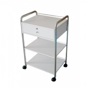 Esthetician's Facial 3 Shelf Trolley with Keyed Locking Drawer T912