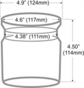 FS-8in1 GJ Steamer Glass Jar Replacement 5 in dia. x 4.5 tall