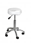 Stool - Pneumatic Saddle Shape - White