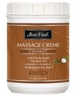 Bon Vital Coconut Massage Creme 1/2 Gal Jar - 1/2 Gallon