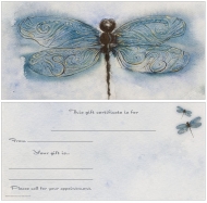 Dragonfly Non-Folded Gift Certificates - 12 Pack