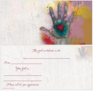 Colorful Hands Non-Folded Gift Certificates - 12 Pack