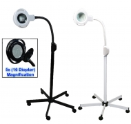 LED Magnifying Lamp with Round Rolling Stand