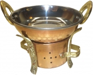 Traditional Massage Oil Warmer Stainless Steel & Copper