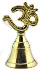 Om Symbol Brass Altar Bell