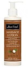 Bon Vital Coconut Massage Gel Coconut Massage Gel - 2 Pack w/ Pump - 8 oz.