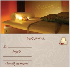 Massage Table Non-Folded Gift Certificates - 12 Pack