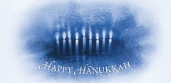 Hanukkah Candles Non-Folded Gift Certificates - 12 Pack
