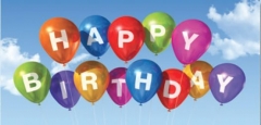 Balloon Birthday Non-Folded Gift Certificates - 12 Pack