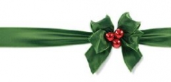 Holiday Bow Non-Folded Gift Certificates - 12 Pack