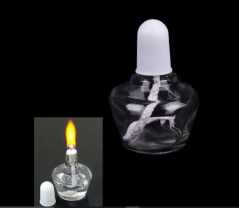 Durable Alcohol Burner Burning Lamp Clear Glass Lab Equipment Heating 60ml