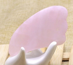 Natural Rose Quartz Guasha Scraping Tool - Large