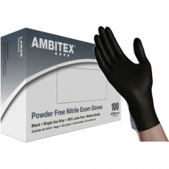 LARGE - Black Nitrile Gloves -