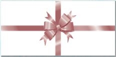 Burgundy Bow Non-Folded Gift Certificates - 12 Pack