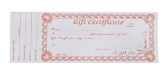 Blank Gift Certificate Pad