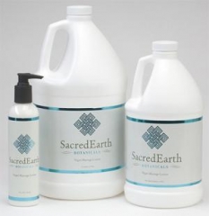 Sacred Earth Vegan Massage Lotion Unscented - Six 8oz Bottles with Pump