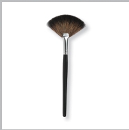 Finishing Fan Brush with Black Handle & Silver Ferrule; 6.5 in