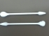 Double Head Point/Oval Flat Cotton Swab, Paper Handle