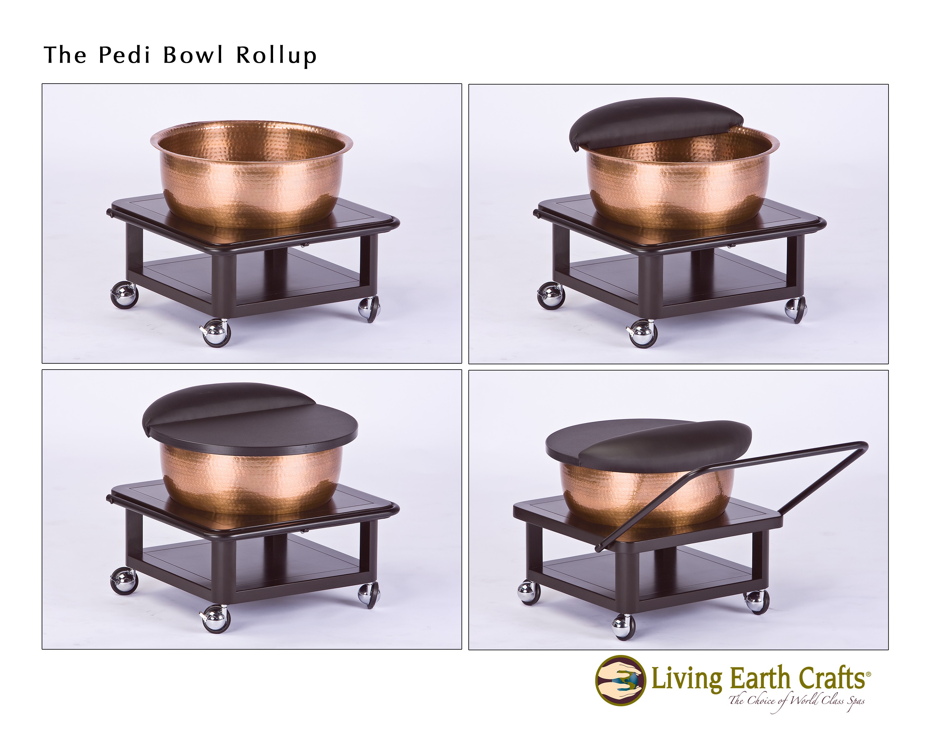 Copper Bowl Rollup Foot Bath™ Foot Baths Tubs Portable Spas Living Earth Crafts