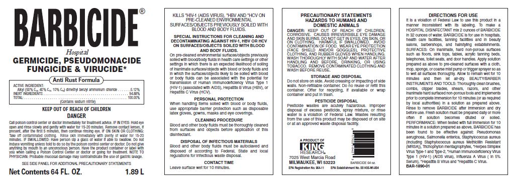 barbicide hospital grade disinfectant cleaning and sterilizing supplies